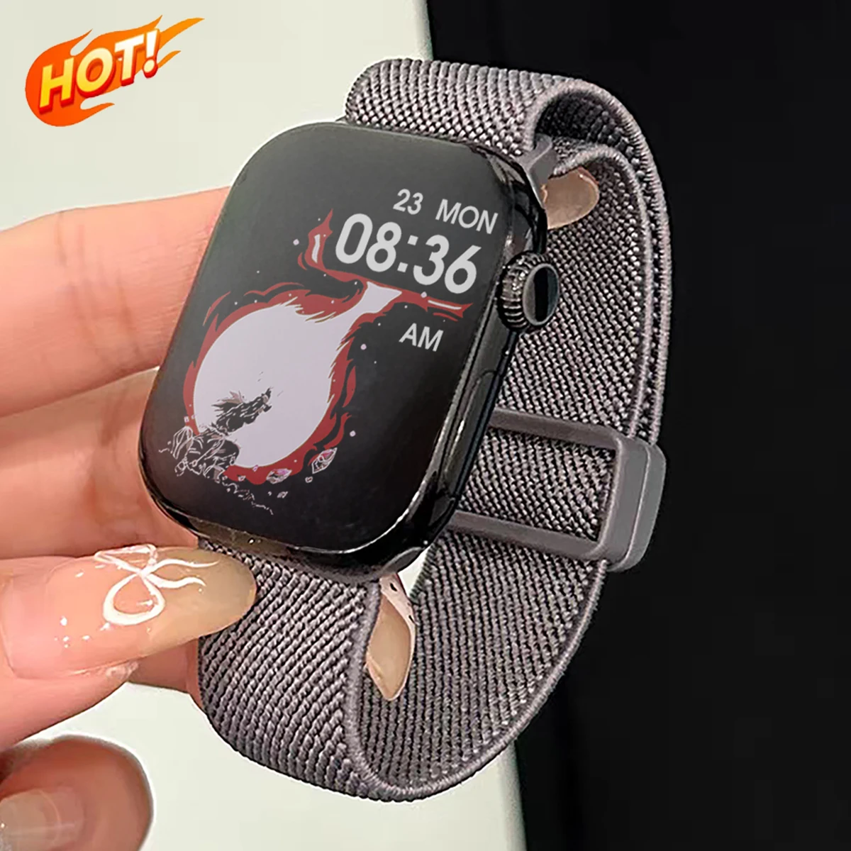 Magnetarmband für Apple Watch Serie 11 10 9 8 7 6 SE3 Ultea 3/2 Nylon-Sportarmband für Iwatch 38 40 42 49 45 46 mm Uhrenarmband