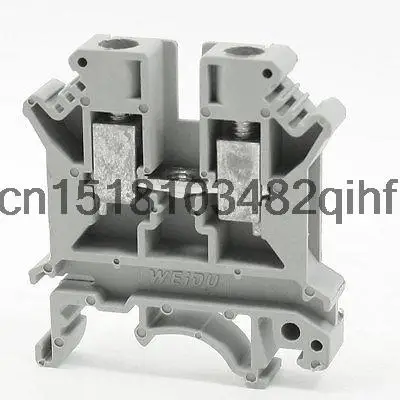 UK6N 800V 57A 6/10mm2 Wire Range Screw Clipping Terminal Block Connector Gray