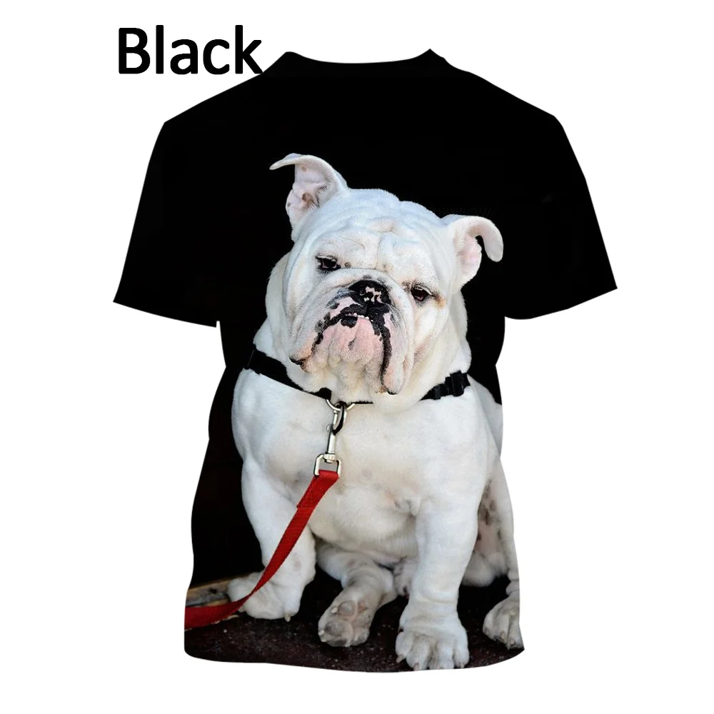 Summer Fashion French Bulldog 3D Print T-Shirt with a Casual Crewneck Animal Print