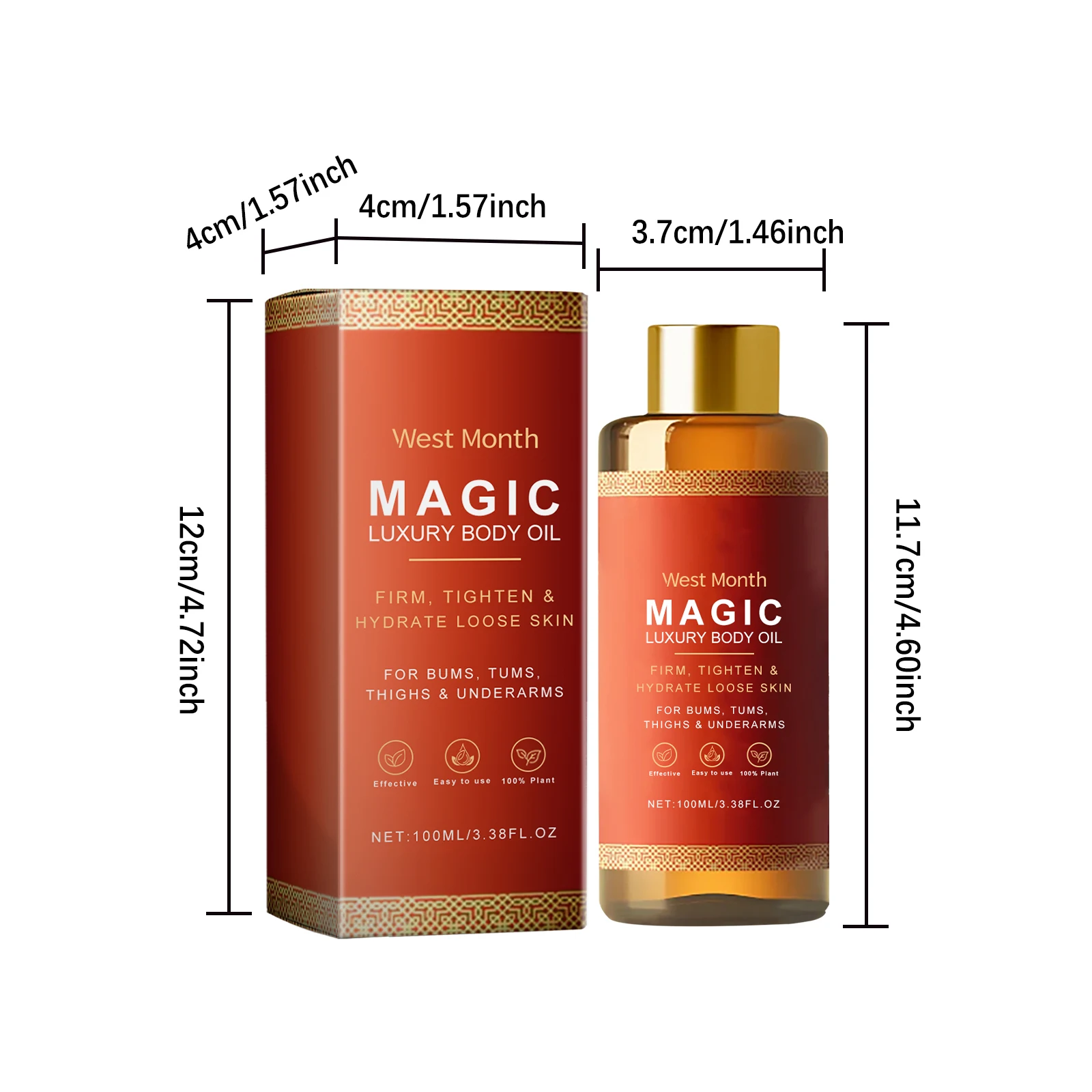 Body Firming Oil Deep Moisturizing Dry Skin Improve Sagging Skin Tightening Chest Thighs Nourishing Magic Luxury Body Care 100ml image 6