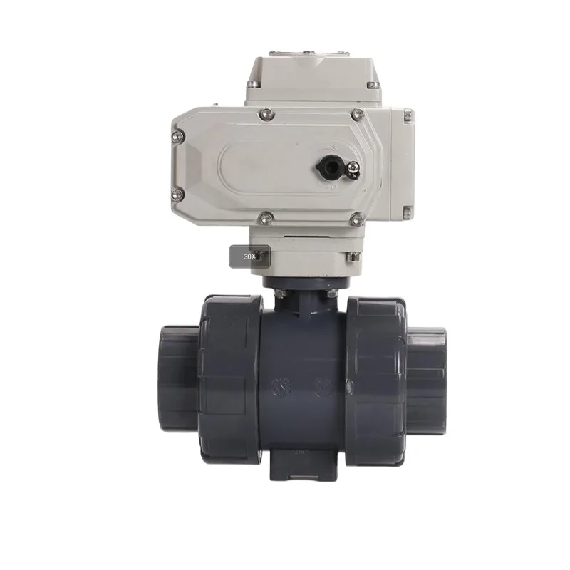Q911F-10S Electric UPVC Ball Valve Anti-corrosion 2-Way PPH Plastic Ball Valve