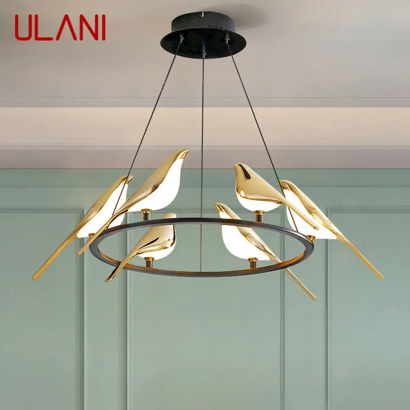 ULANI Nordic Pendant Lamp Modern Vintage Round LED Bird Light Creative Design Decoration For Living Dining Room Bedroom