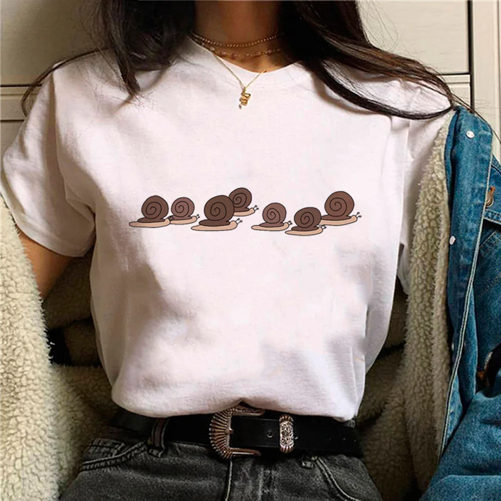 Snail t shirt women streetwear t-shirts female harajuku funny graphic clothes