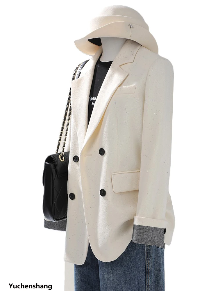 

Модный свободный женский пиджак женский черный, серый, бежевый однотонный женский повседневный пиджак