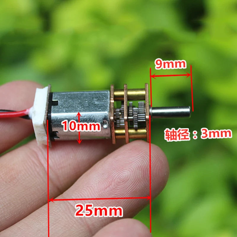 N20 موتور تروس مقاوم للماء صغير مايكرو علبة التروس المعدنية الكاملة 3-6 فولت 48-96 دورة في الدقيقة سرعة بطيئة عزم دوران عالي لتقوم بها بنفسك روبوت قفل السيارة الذكية ملحق