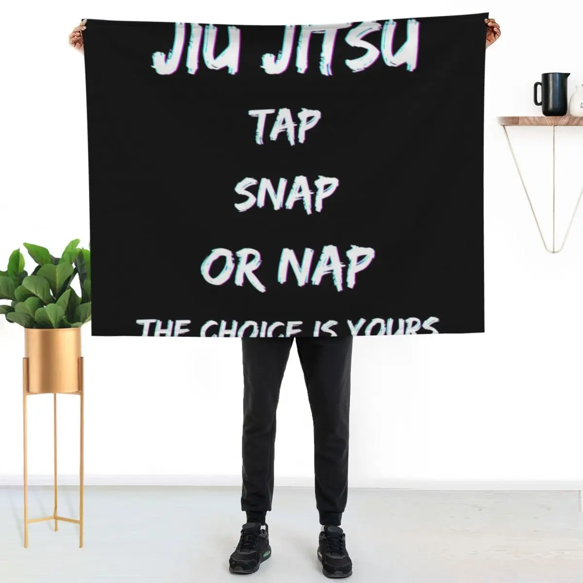 Tap Snap or Nap Jiu Jitsu T-Shirt Art BJJ Unisex Throw Blanket Stuffeds Single Furrys Blankets For Bed Flannels Moving Blankets