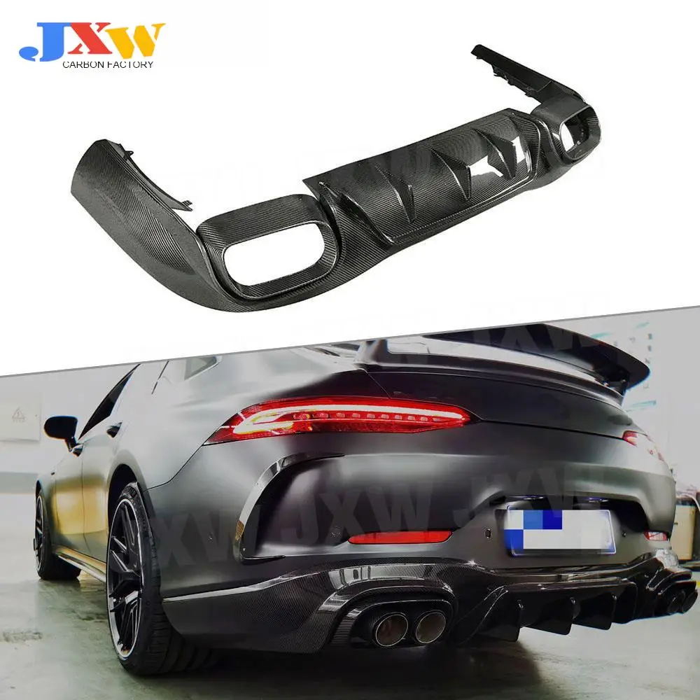 

For Mercedes Benz AMG GT43 GT50 GT53 2019 2020 Rear Lip Diffuser Spoiler Carbon Fiber / FRP B Style Bumper Cover Guard