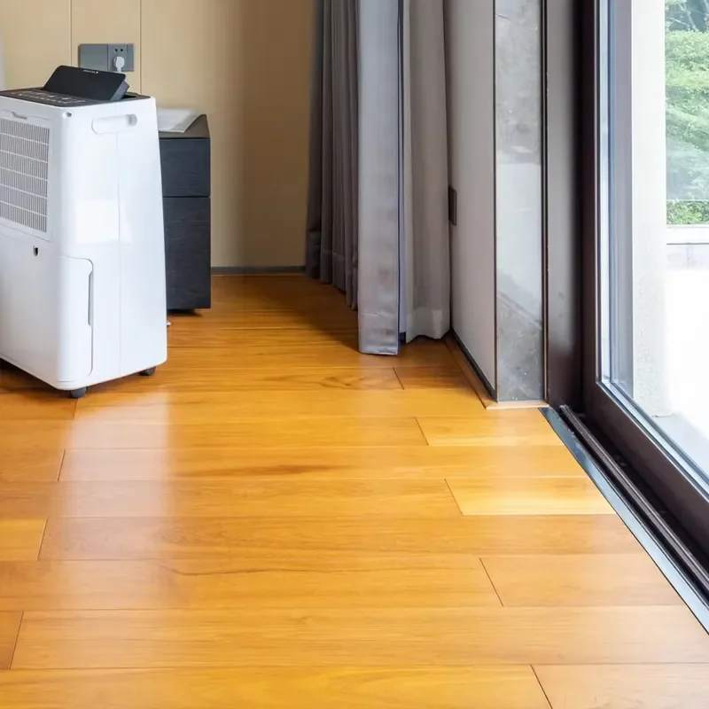 Golden Teak Hardwood Flooring Natural Scratch-resistant Solid Wood Floors for Modern Residential Interiors Interlocking