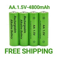 Free Shipping 1.5V AA Battery 4800mAh Rechargeable Battery NI-MH 1.5 V AA Battery for Clocks Mice Computers Toys So On