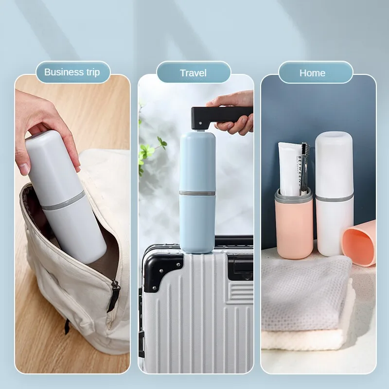 Portable Travel Toothbrush Cup Set with Toothbrush Cup and Toothbrush Holder