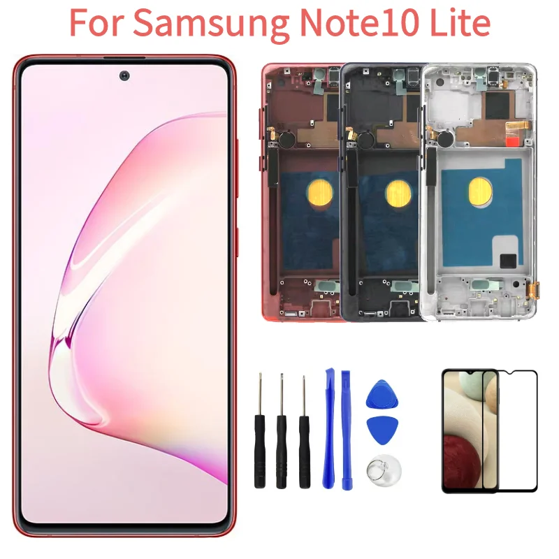 LCDタッチスクリーンデジタイザー,Samsung Note 10 Lite,SM-N770F,ds,SM-N770F,ds,note 10 lite用