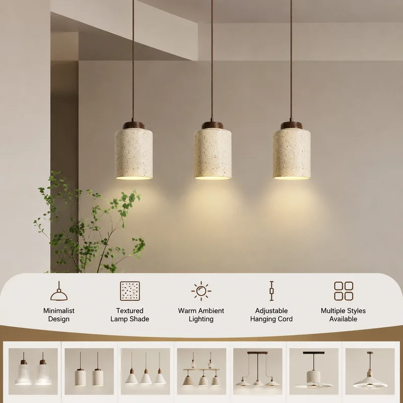Pendant Light Yellow Stone Lamp Modern LED Ceiling Fixture for Living Room Bedroom Study Factory Direct Home Decor Chic Lighting