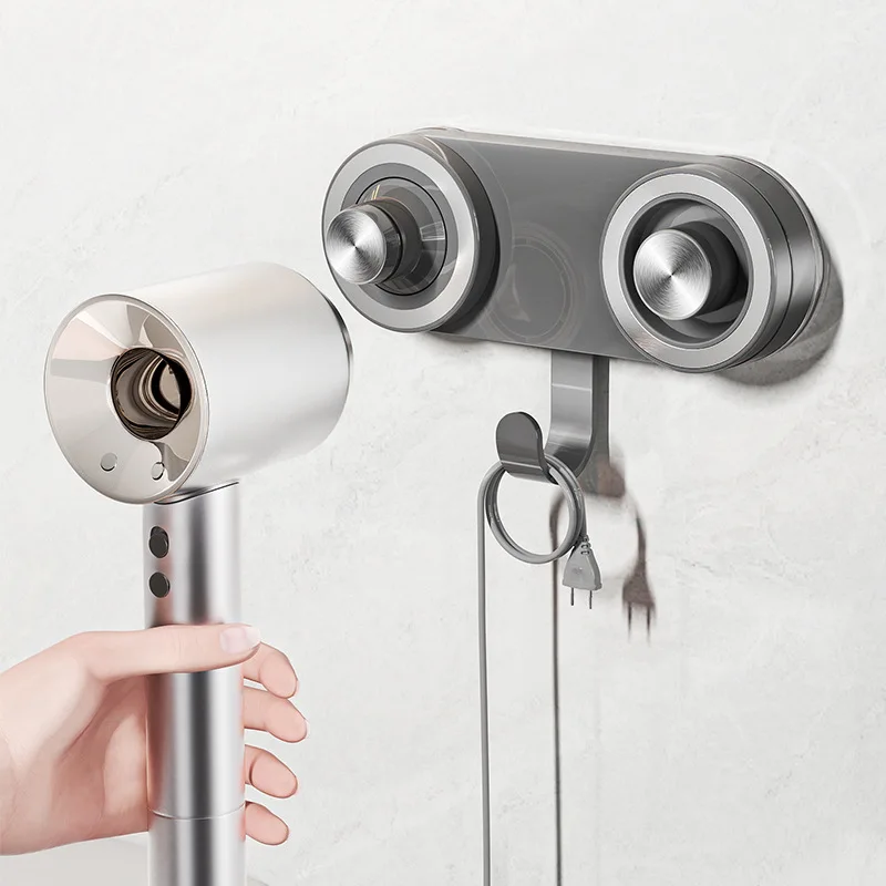 

opovcom Suction cup Hair dryer Shelf No punching Toilet bracket Wall-mounted bathroom Dyson magnetic hair dryer rack Hanger