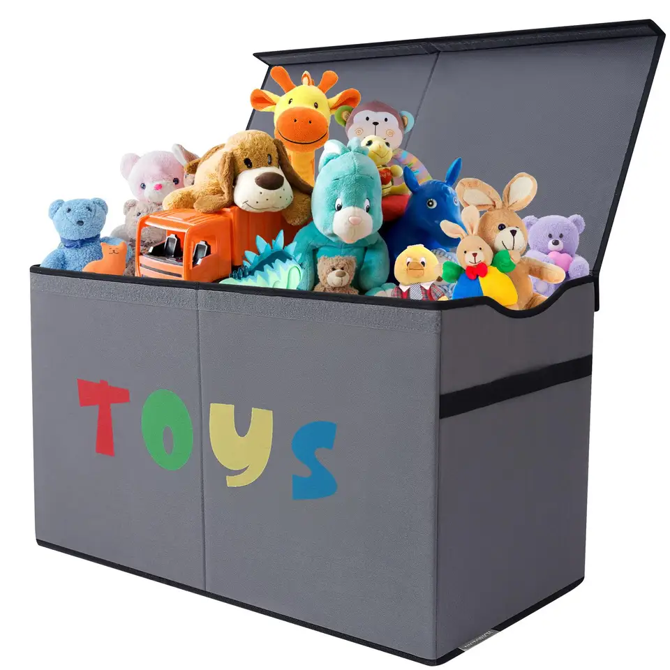 Large Collapsible Toy Storage Chest with Lid
