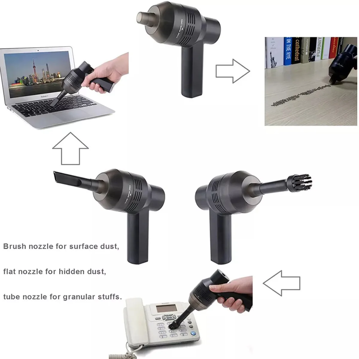 Portable Cordless Electric Air Duster Keyboard PC Cleaning Tool, Keyboard Cleaner Electric Air Duster Keyboard Cleaner