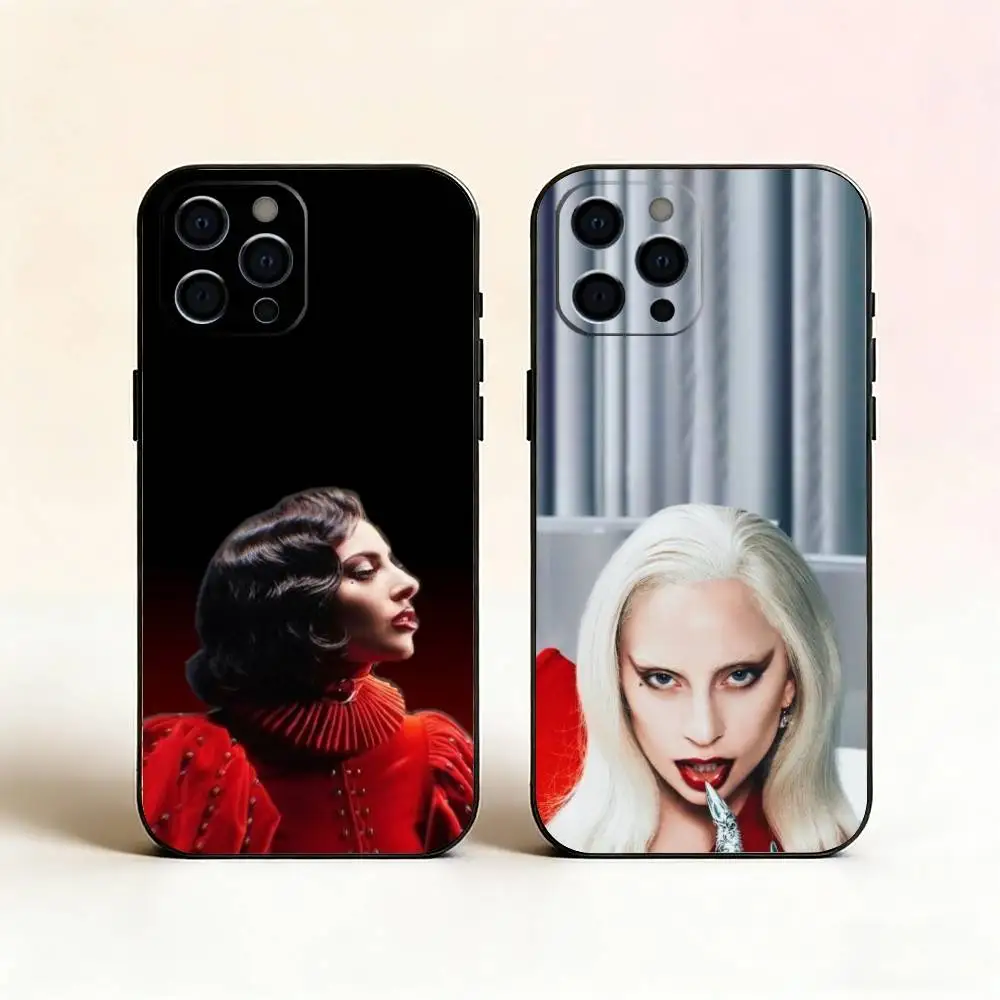 

Singer L-Lady G-Gaga Phone Case For iPhone 17, 16,15,14,13,12,11 Plus,Pro Max, Others Soft Black Cover