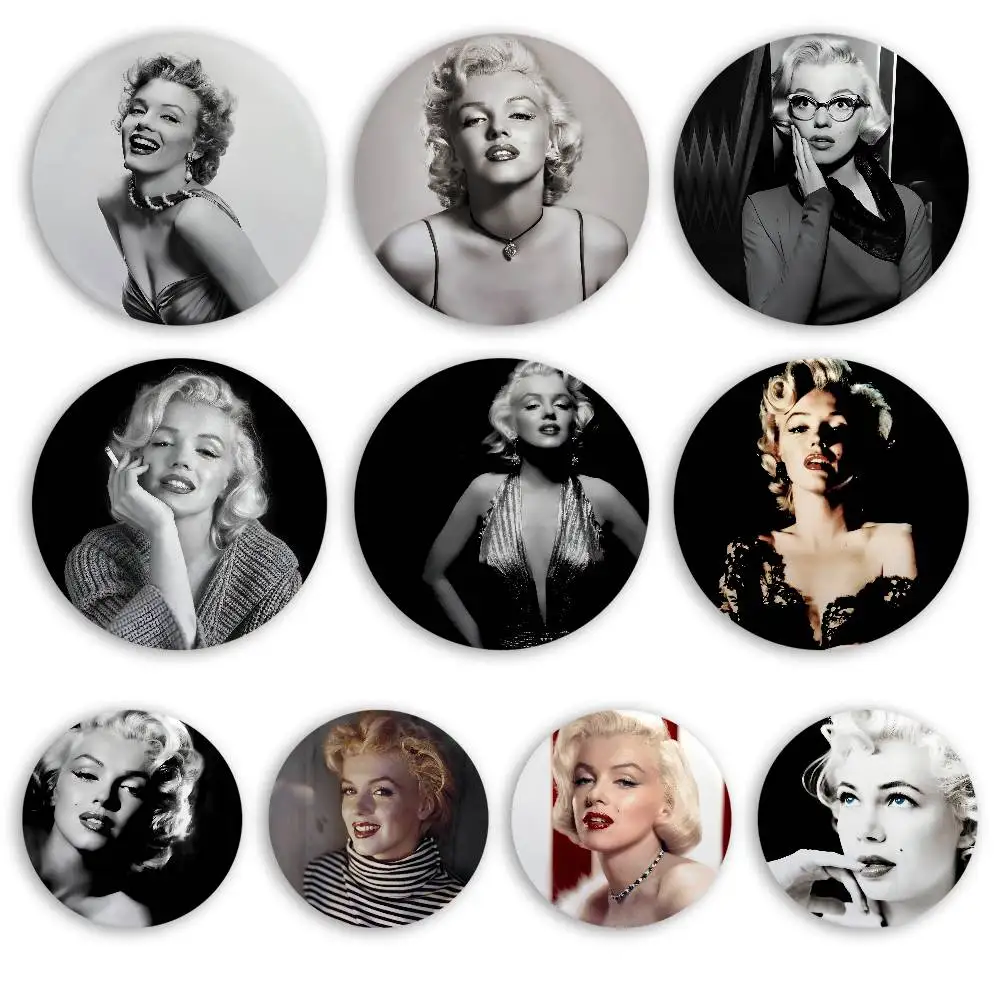 Marilyn Monroe Badges Round Badge Tinplate Coin Brooch Clothing Backpack Accessories Lapel Pin