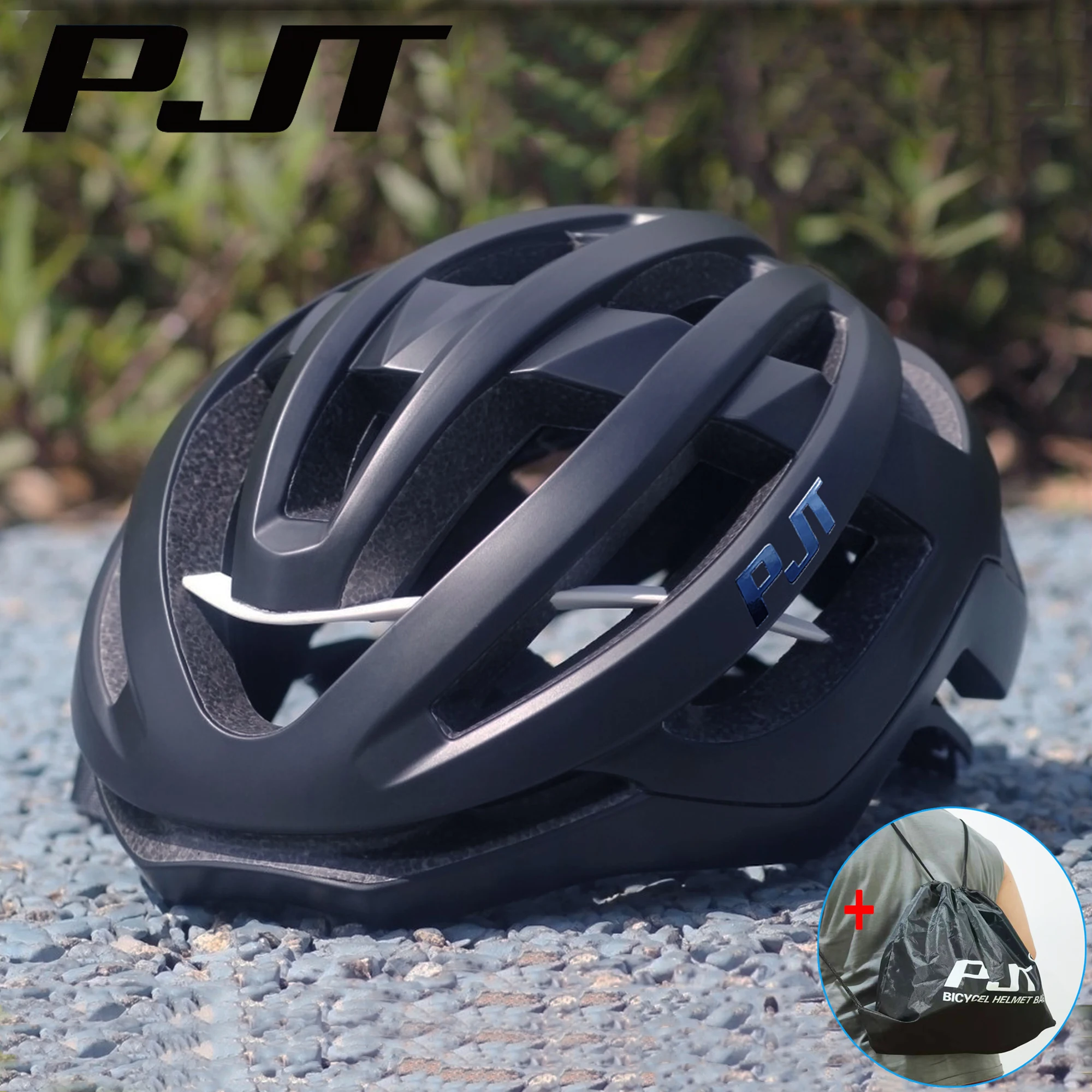 PJT Neuer PC-Fahrradhelm mit Vollkantenschutz, Ultraleichtes 3D-Stiffener-Design, MTB- und Rennradhelm, Erwachsenen-Radsicherheitshelm
