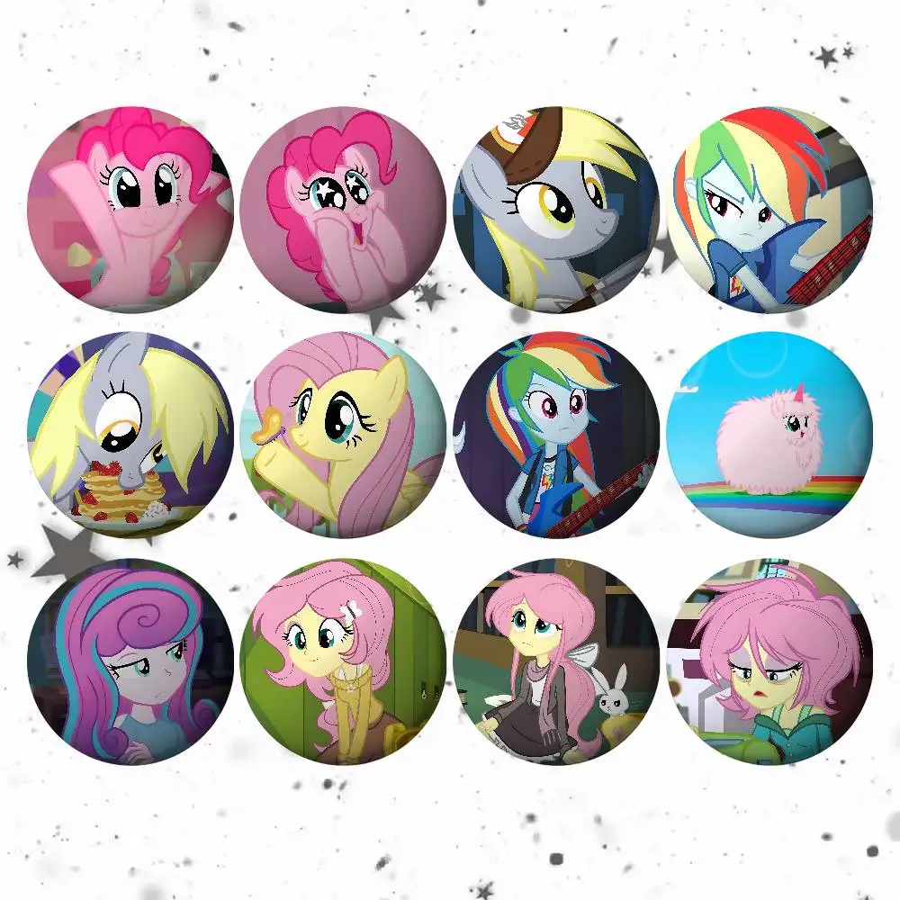 Anime-M-my Little-PonyS Kawai insignia Pins para amigo, mochila, ropa, accesorios coleccionables, regalo de joyería