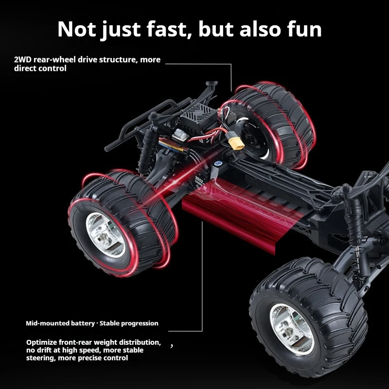 FMS 1/10 F100 Licensed Brushless RC Monster Truck 2WD Rear Drive High Speed Off Road Drift Remote Control Model Car