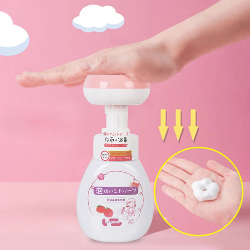 220ml Foam Flower Hand Soap Hydrating Soap Flower Remove Germs Disinfection Bacteriostatic Antimicrobial Floral Soap hand Care