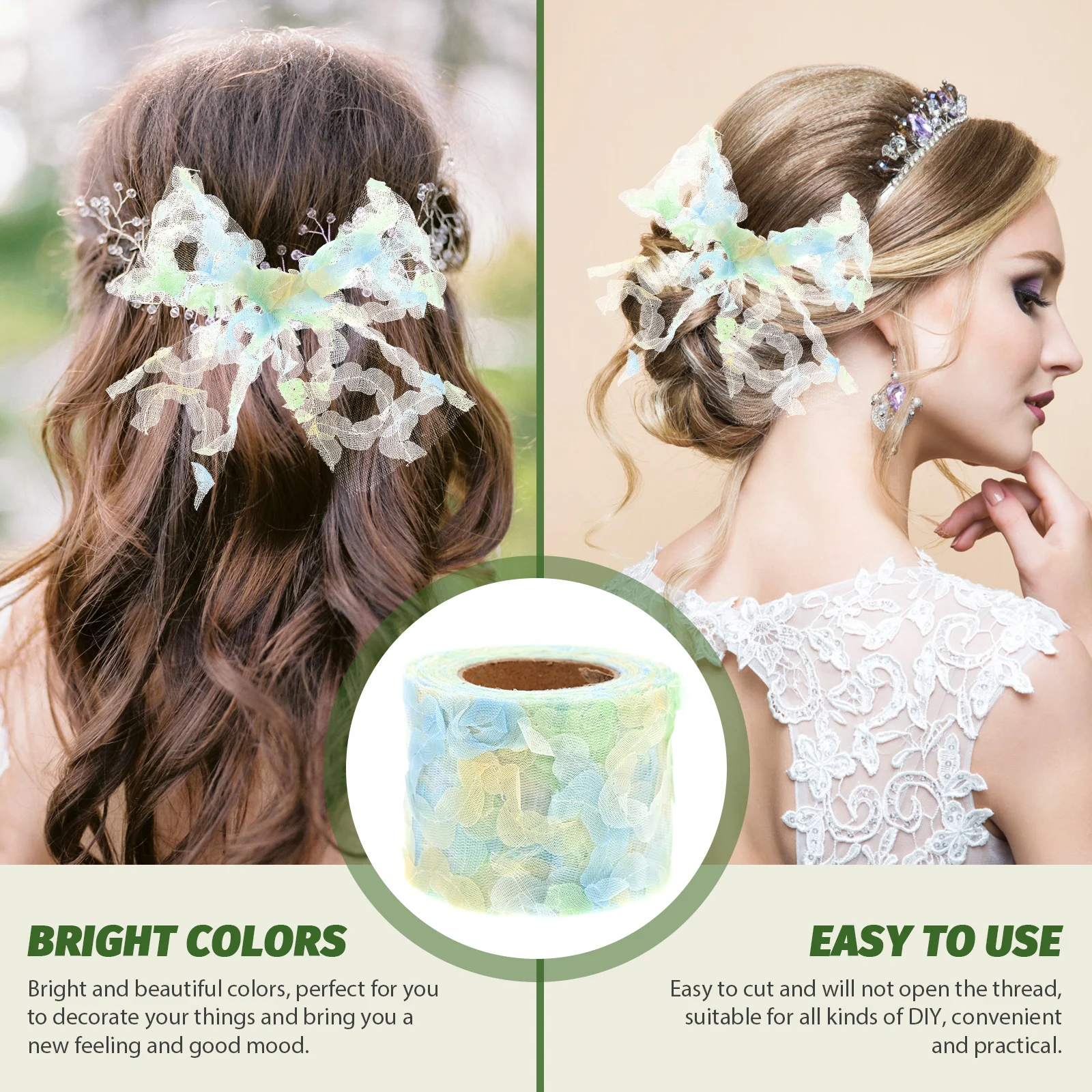 

1 Roll Chiffon Embroidery Lace Ribbon Diy Sewing Craft Rose Gauze Clothing Decor Hairpin Accessories Vintage Handmade Flower