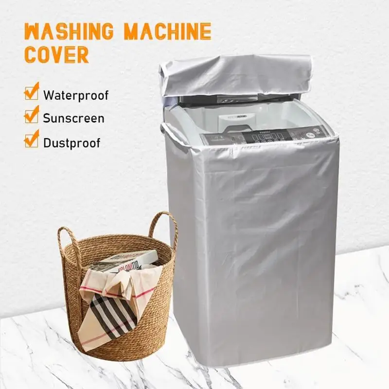 Washing Machine Cover Washer Dryer Cover For Front Loading Machine Waterproof Case Washing Machine Protective Front Dust Jacket