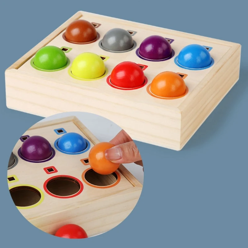 Gioco ordinamento in legno Giocattolo abbinamento colori Giocattolo per l'apprendimento delle abilità motorie fini Regalo