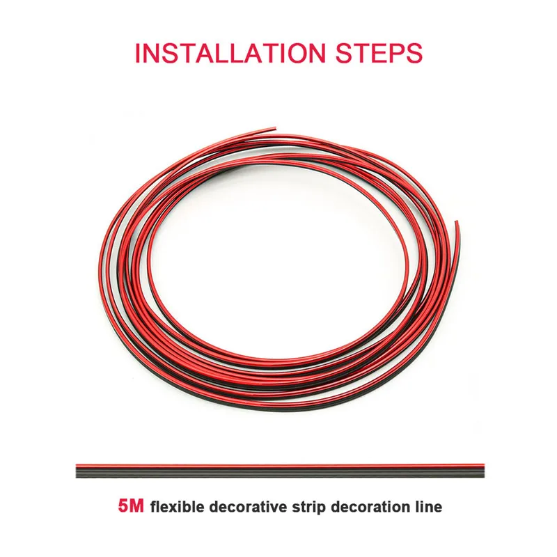 5M/Pcs Universal DIY Flexible Interior Decoration Moulding Trim Strips Car Central Control and Door Decoration Strip