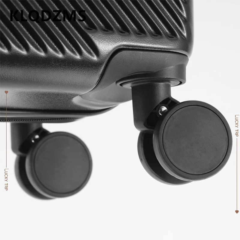 KLQDZMS Multifunctional Suitcase Front Opening Boarding Box USB Charging Trolley Case 20