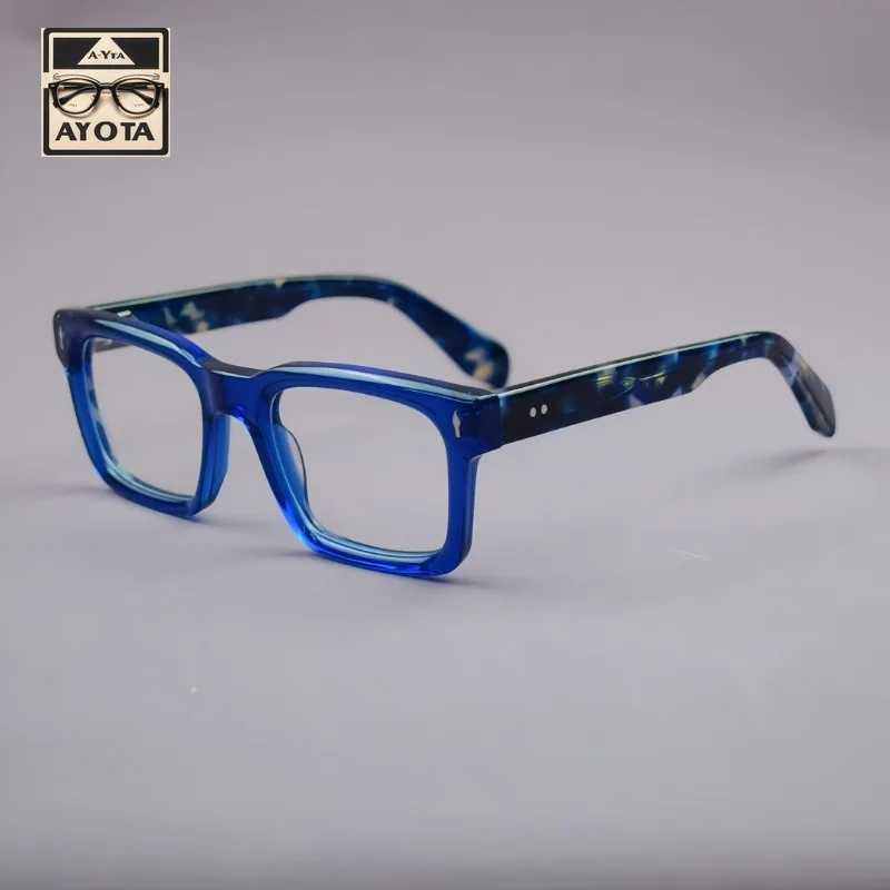 

2025 New Japanese Vintage Acetate Personality Glasses Frame Men High Quality Handmade Optical Reading Prescription Eyewear Women