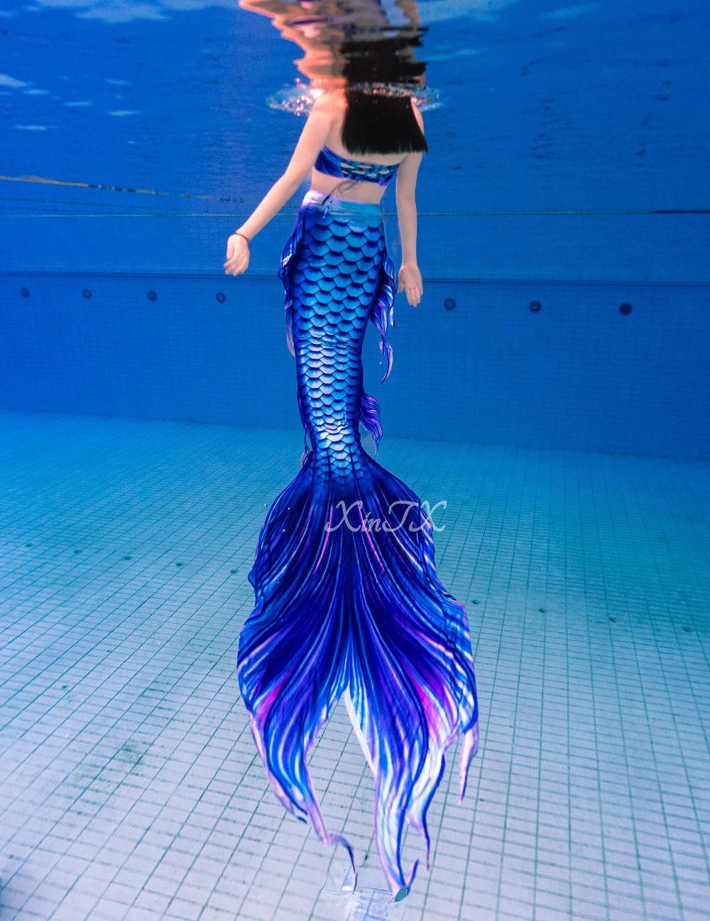 HD Summer Diving Adult Women's Mermaid Tail The Underwater Swimming Swim Dress Child Girl Beach Swimming Pool Photo Shooting