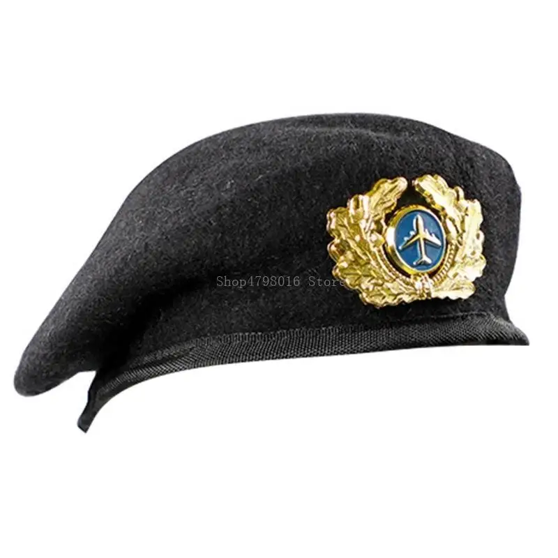 

Security Hat Sailors Captain Embroidered Badget Accessory Elegant Uniform Accessories