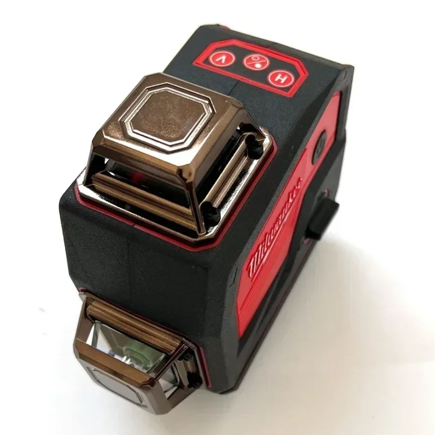 ميلووكي 16 خطًا مقياس مستوى الليزر المتقاطع 360 درجة ° مستويات الليزر الأخضر ذاتية التسوية 4 جوانب درجة عمودية 3-4D مع جهاز التحكم عن بعد