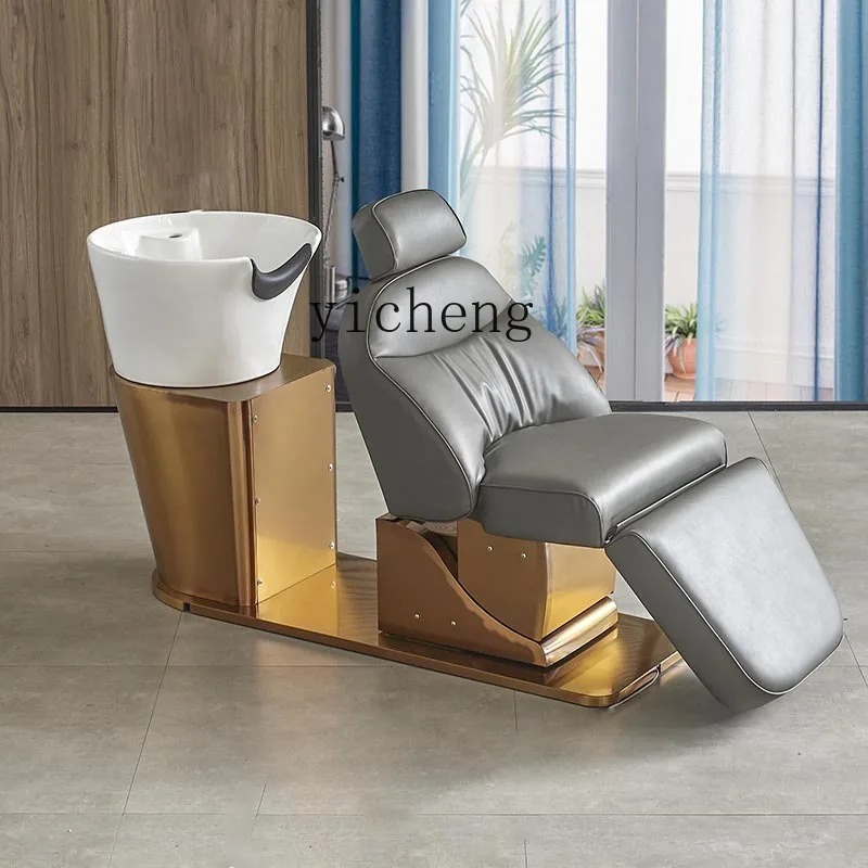 ZC Latest Intelligent Electric Multi-Function High-End Automatic Shampoo Chair Simple Folding