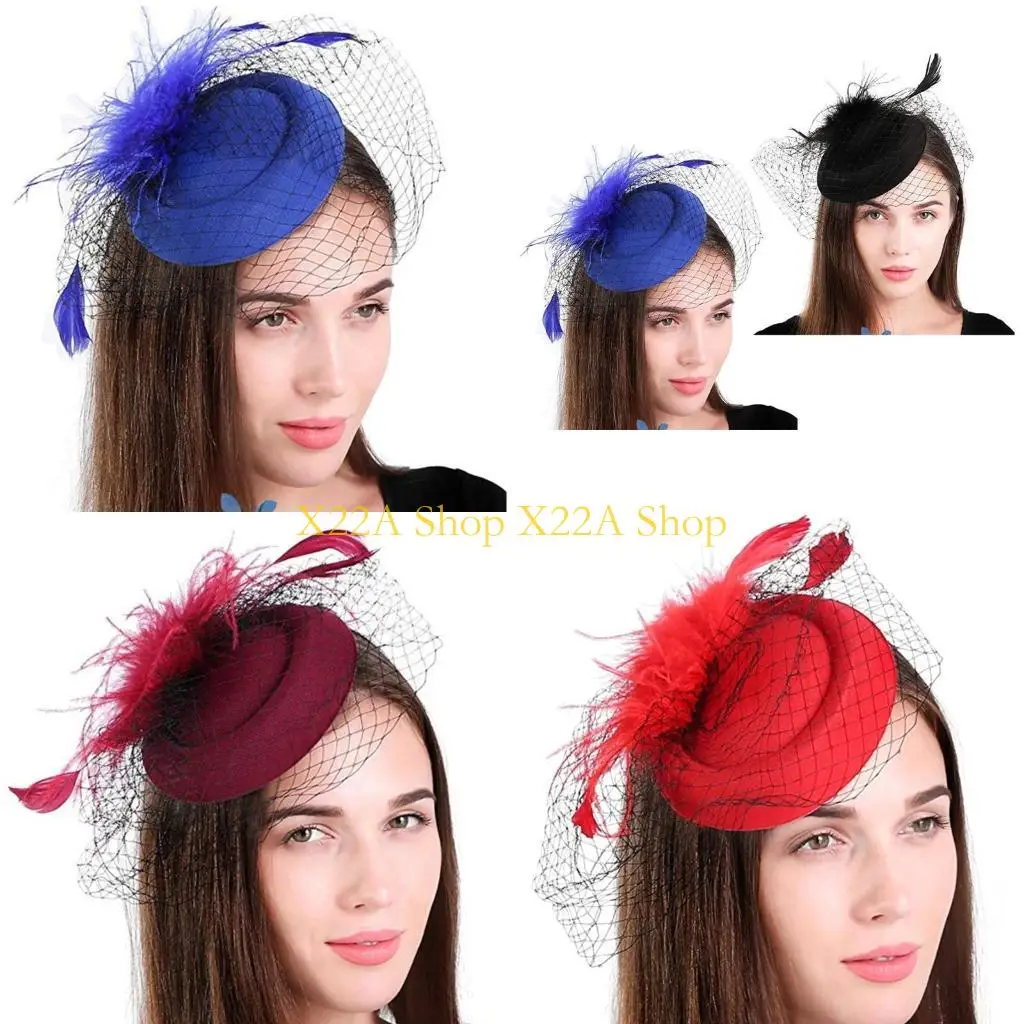 

Уникальный перо, очаровательный, женский очаг, повязка на голову, вуаль чайная вечеринка дерби, шляпа, шляпа