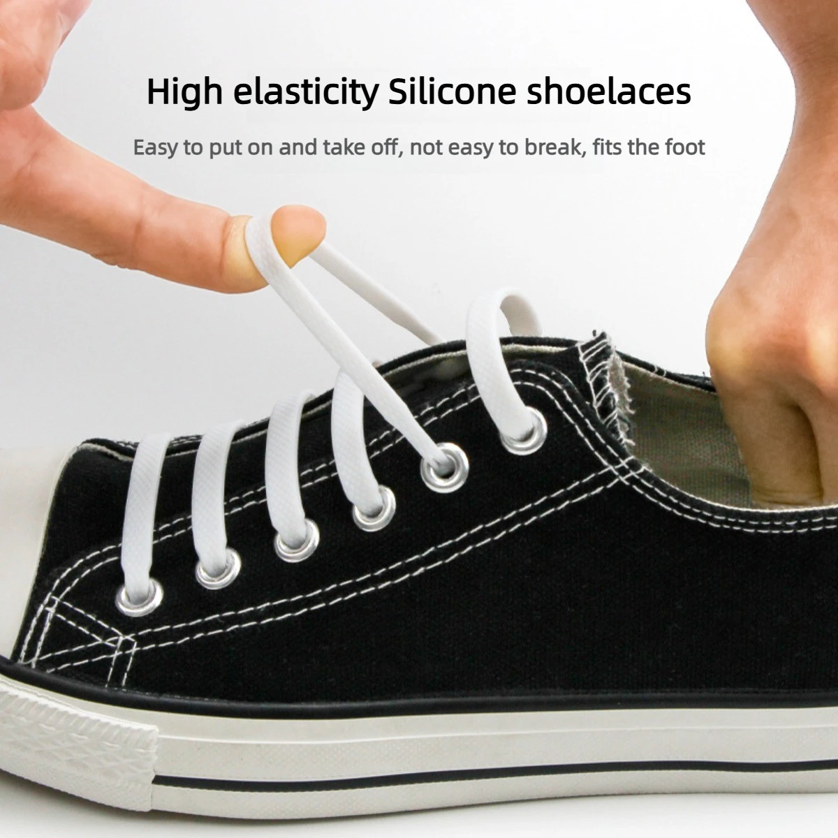 16PCS No Tie Elastic Shoe Laces Soft Silicone Shoelaces for Kids Sneakers Easy Install Replacement Laces Shoe Accessories