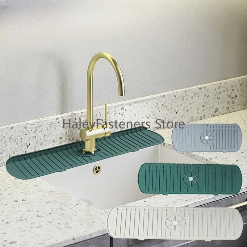 Silicone Faucet Water Catcher Mats,Kitchen Sink Spill-Proof Drying Pads,Anti-Slip Drain and Splash Guard Water Catcher Mat