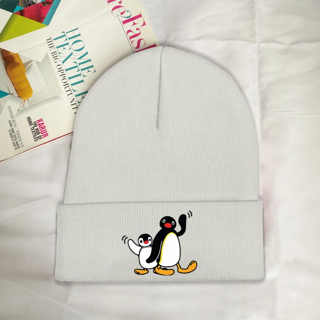 Knit Hat Pingu Noot Pinga TV Winter Warm Beanie Caps Cute Men Women Fashion Casual Bonnet