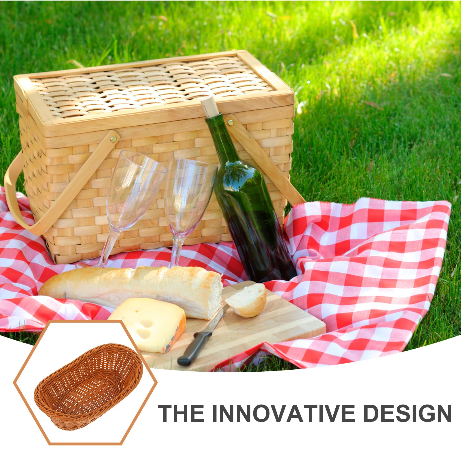 

2Pcs Storage Baskets Imitation Rattan Fruit Basket for Vegetables Dried Fruits Kitchen Food Holder Serving Tray