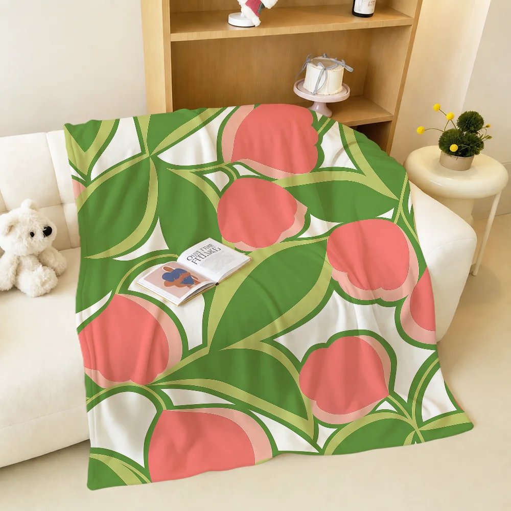 Plush Blanket Fashion Pattern Pink Tulip Art Flower Warm Soft Sofa Living Room Nap Home Bedroom Travel Gift Flannel Pet Hogar