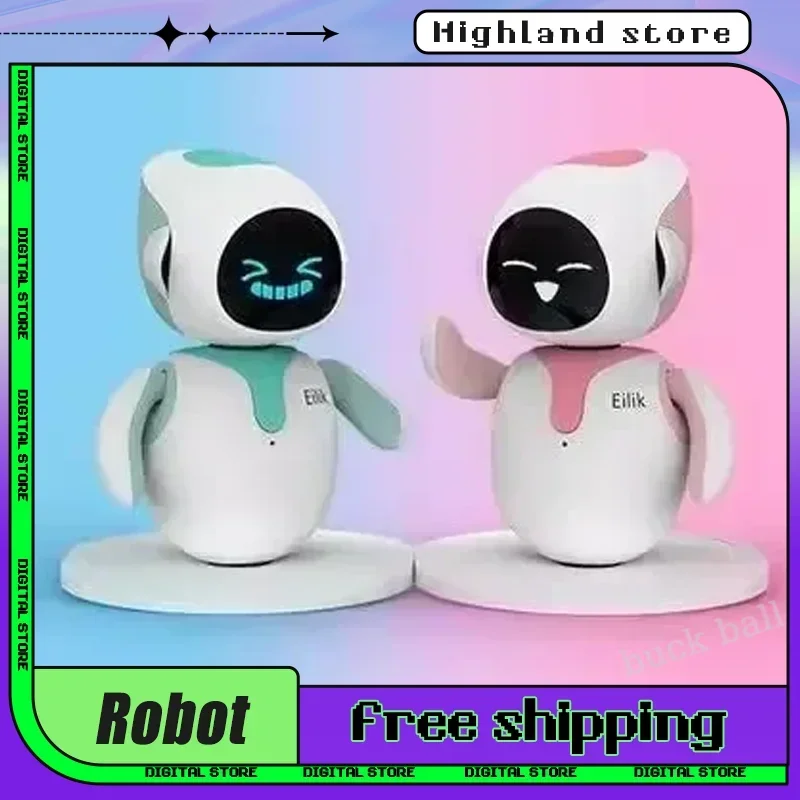 New Eilik Robot Emotional Interaction Smart Companion Pet Robot Electronic Creative Study Desktop Companion Robot Inteleligente