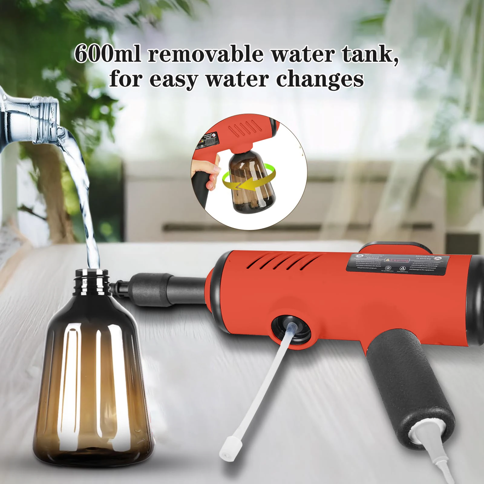 Handheld Steam Cleaner High-Pressure and High-Temperature Sterilization 1200W Household Kitchen Air Conditioner Hood Washer Gun