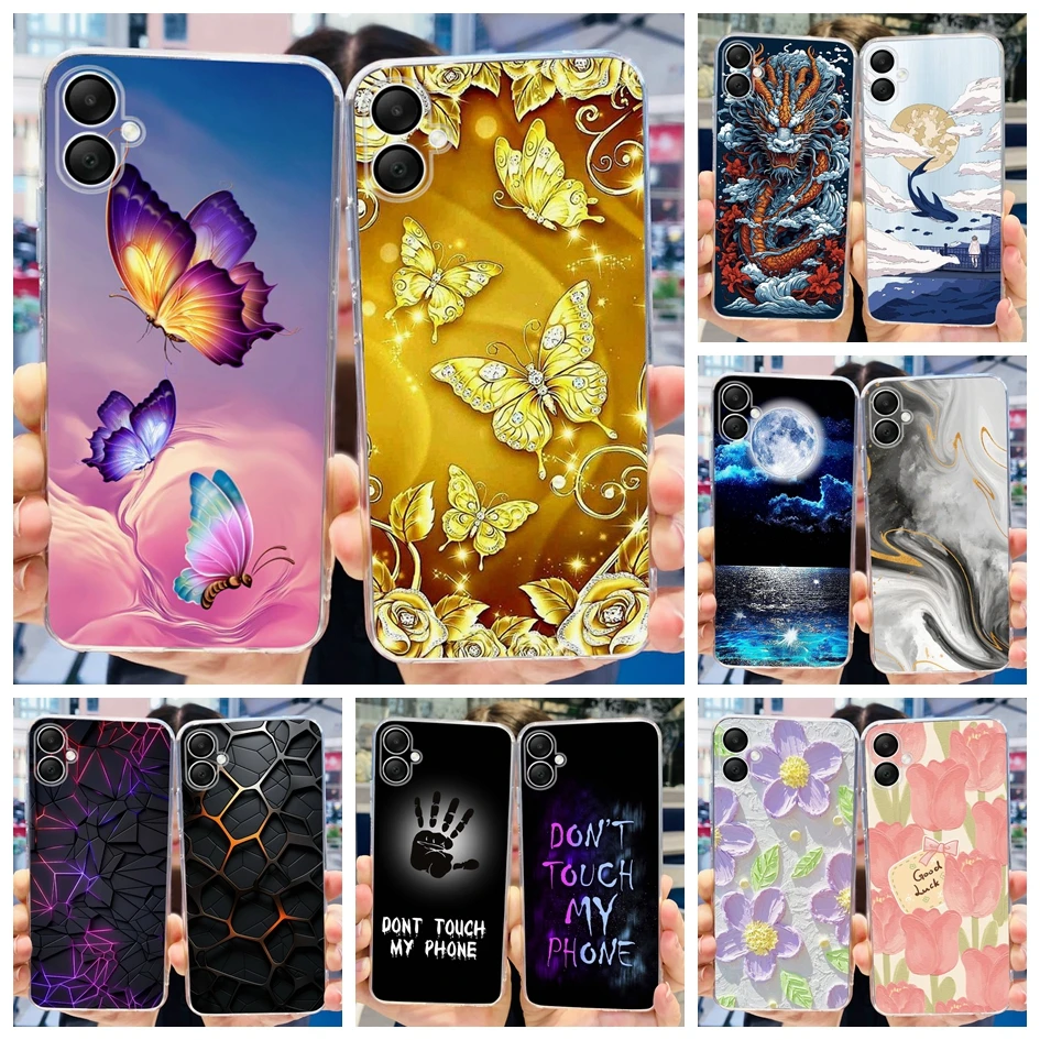 For Samsung Galaxy A06 2024 Case Popular Butterfly Soft Silicone Clear TPU Phone Cover For Samsung A06 4G SM-A065F SM-A065M Capa