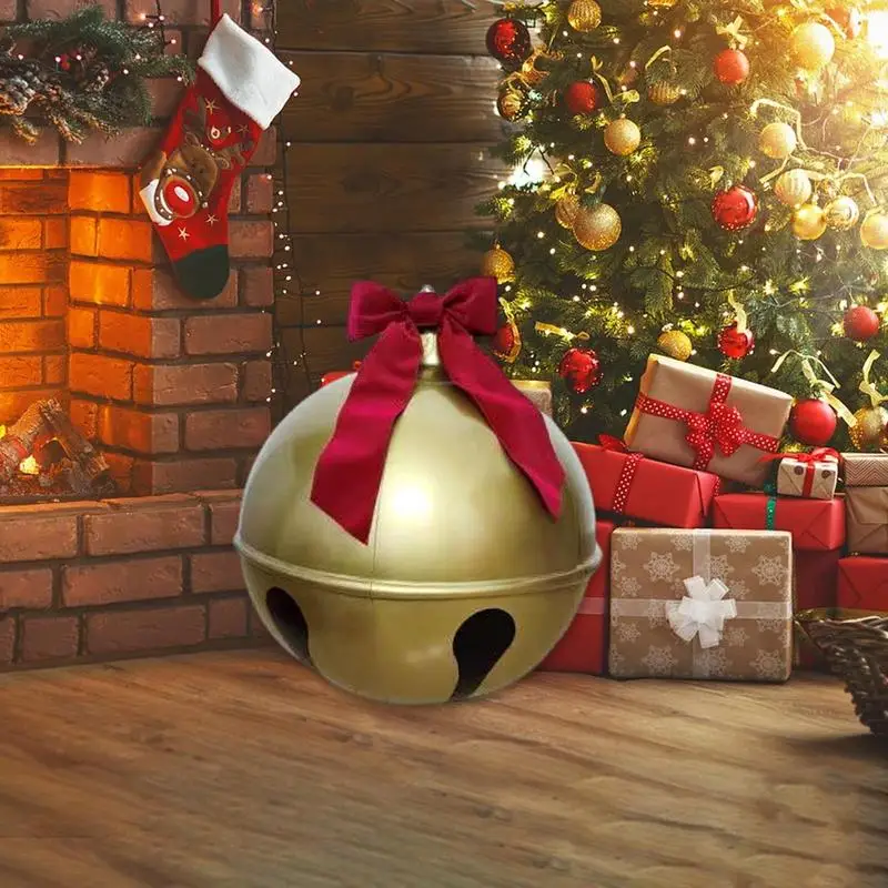 45/60cm Big Giant Inflatable Christmas Decorated Ball Exquisite Bell Shaped PVC Inflatable Ball For Home Garden Christmas Decor