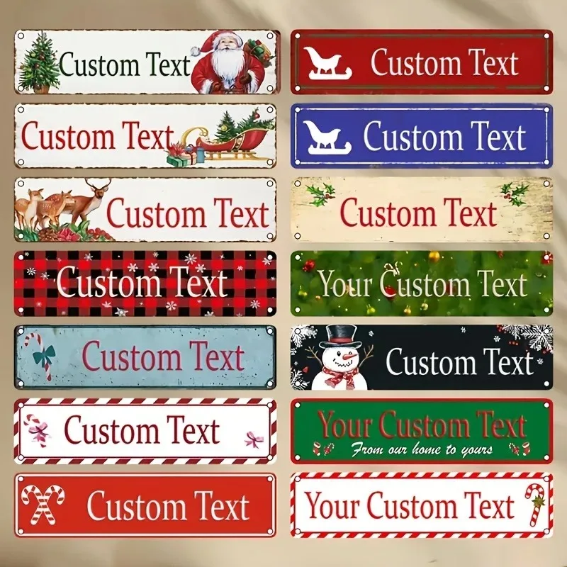 CIFbuy Customizable Rust‑Free Durable Aluminum Plaque,Personalized Retro Custom‑Text For Outdoor Garden Patio Home Wall Ornament