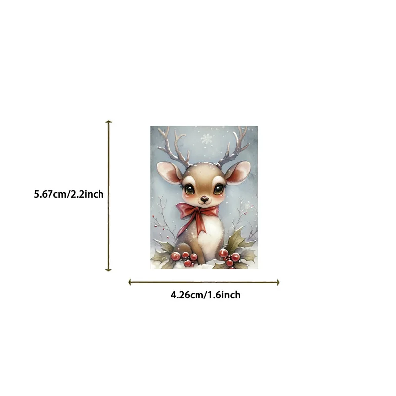 50 pezzi nuovi adesivi graffiti animali innevi di Natale e pupazzo di neve - decalcomanie in vinile impermeabili fai da te per tazza d'acqua telefono computer carino