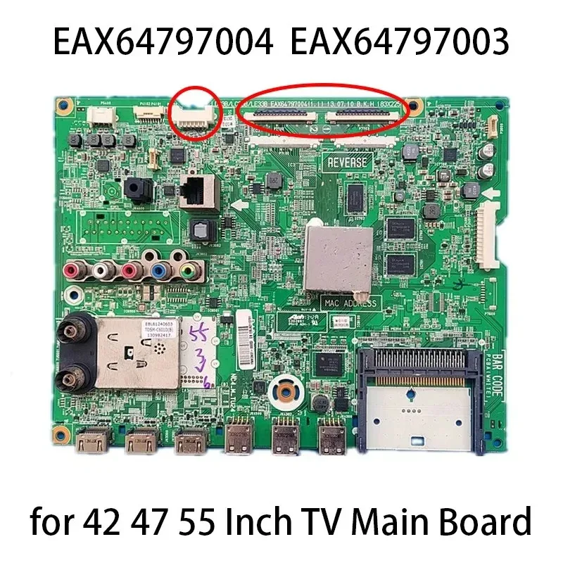 Материнская плата EAX64797004(1.1) EAX64797003(1.2) для 42LA667V 42LA667V-ZB 47LA662V 47LA662V-ZC 55LA6800 42 47 55-дюймовая основная плата телевизора Материнская плата EAX64797004(1.1) EAX64797003(1.2) для 42LA667V 42LA667V-ZB 47LA662V 47LA662V-ZC 55LA6800 42 47 55-дюймовая основная плата телевизора