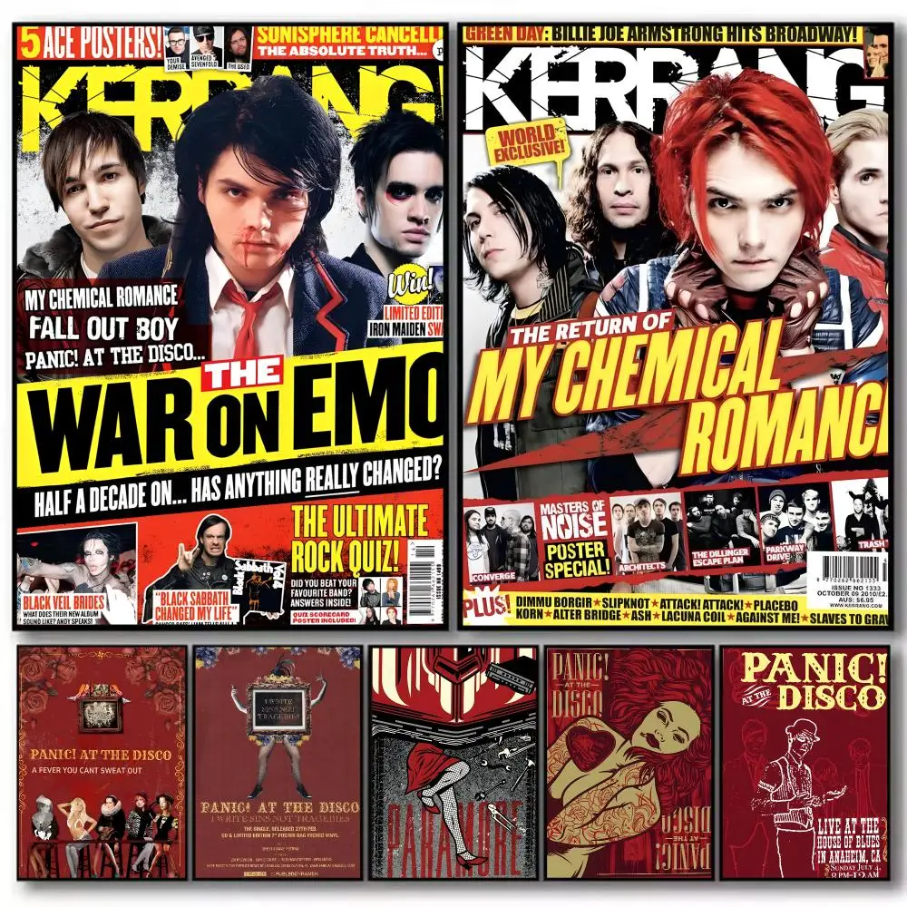 Band P-Panic! At The Disco Poster High-definition  poster stickers, suitable for bedroom, living room, home decoration