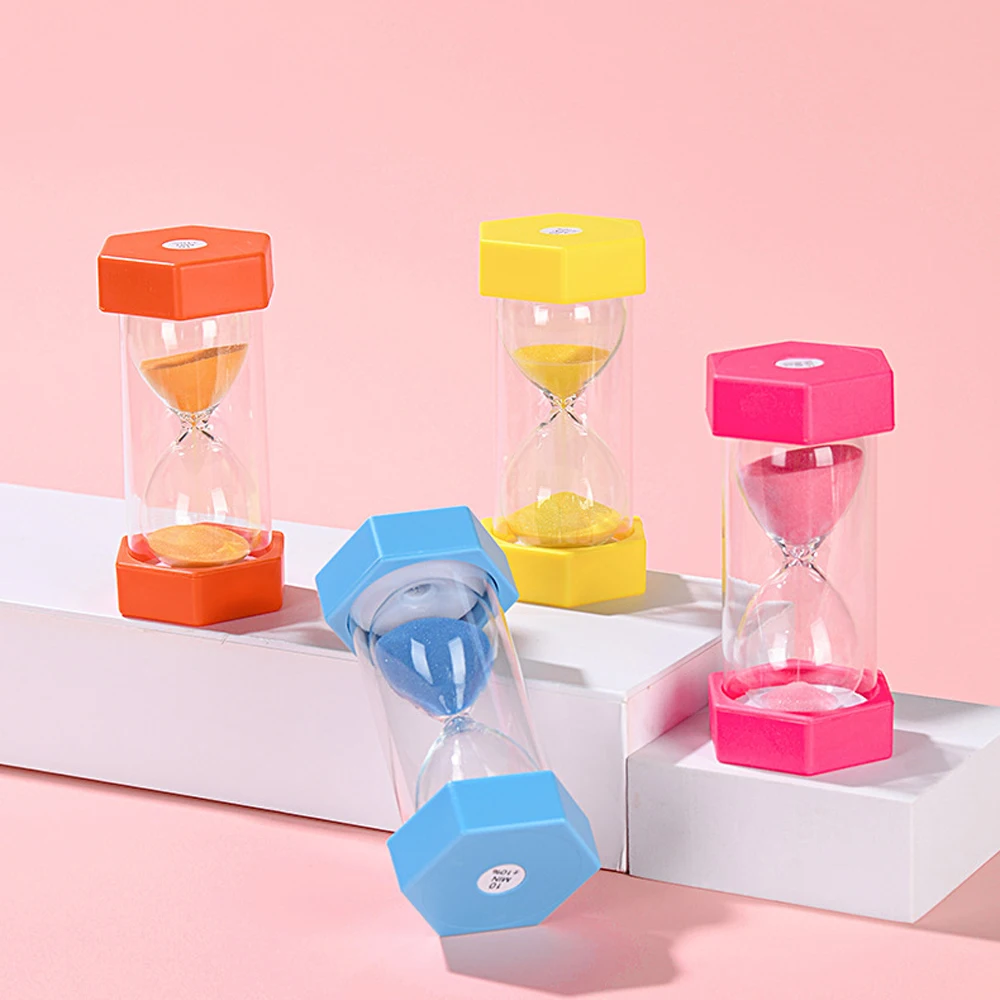 3/5/10/15/20/30 Minutes Hourglass Sand Timer Colorful Sandglass for Kids Plastic Sand Clock Gift Kitchen Timer Home Desk Decor